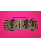 Horses Backside Coat Hat Rack Car House Keys Holder Horseshoes Gift Idea... - £48.32 GBP