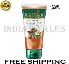 Biotique Coffee Energizing Face Wash 150ml | Purifies Skin, Unclog Pores - £18.95 GBP