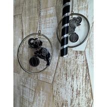 Whimsical Elephant Hoop Mobile Wind Chime Circus Decor Hanging Art - $278.42 MXN