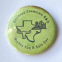 c1990 Designed Chemicals R&amp;D Wish Safe Day Pin Button Vintage 2.25” - $12.95