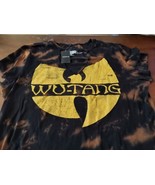 Torrid Wu-Tang T-Shirt Size 00 Plus V Neck Choker Tee Black Yellow Tie-Dye - £22.01 GBP
