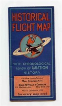 Historical Flight Map Chronological Review of Aviation History Rand McNally 1930 - £154.25 GBP
