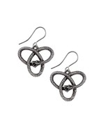 Alchemy Gothic E460 Eve&#39;s Triquetra Droppers Earrings Serpent Goddess Ce... - $49.03 CAD