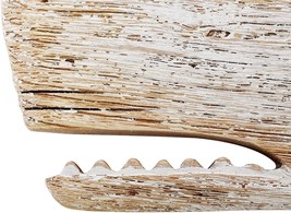 Rustic Wooden Nautical Whale Beach Theme Home Decoration Whale Sculpture wall  - £43.87 GBP