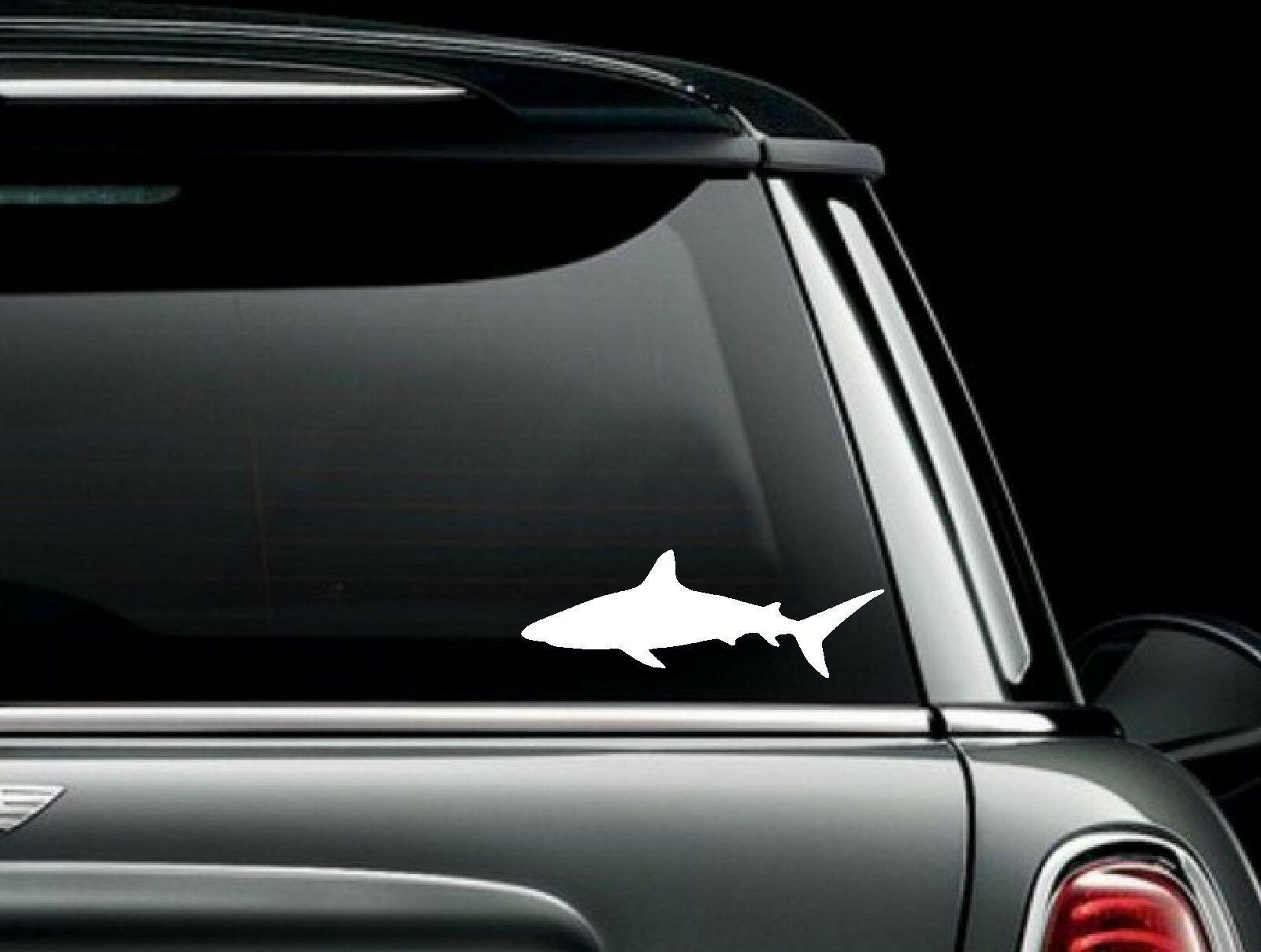 Pair of Shark Silhouettes Die Cut Vinyl Car Truck Window Decal Sticker U... - $6.72+