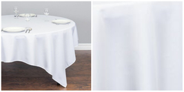 1 pack 85X85 in. Square Polyester Tablecloth - Banquet Wedding - White - P01 - £32.89 GBP