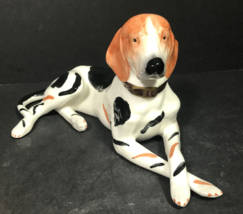 Foxhound ceramic Figure large Italian Dog Reclining Large resting dog figurine - £234.16 GBP