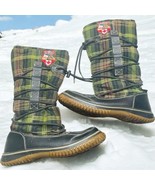 Pajar Canada Plaid Grip Tall Lace Up Insulated Waterproof Winter Boots 8... - $709.79 MXN