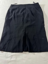 Kasper Women's Black Rear Zip Pull-On Skirt Size 10 Measured Waist 31" image 2