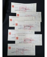 1971 Piqua Ohio Coca Cola Bottling Co - 7 Bank Check Checks Payroll Comp... - $277.99 MXN