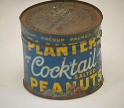 Planters Salted Peanuts Tin Can Advertising Tin Can Vintage 1930s 8 oz. ... - £11.64 GBP