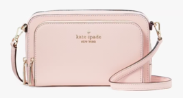 Kate Spade Staci Dual Zip Around Crossbody Peony Pink Leather KG036 NWT $259 FS - £78.21 GBP