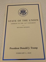 2020 Trump STATE of  UNION Address Booklet BOOK Official REPUBLICAN 2020... - $71.55