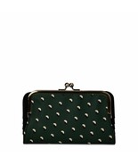 Time And Tru Women&#39;s Kisslock Bi-Fold Wallet Green Geo Dot Credit Card S... - $19.82 CAD