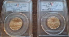 2005 P And D Pcgs MS68SF Satin Finish Minnesota State Quarters Both Coins - £18.98 GBP