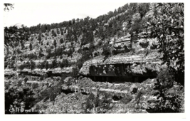 RPPC Postcard  Cliff Dwellings Walnut Canyon Monument Arizona 1950s - £7.88 GBP