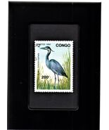 Tchotchke Framed Stamp Art Collectable Postage Stamp - Black-Headed Heron - $8.95