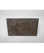 Bacon Press Cast Iron  With Pig, Wood Handle Grill Pressing Steak Cookin... - $8.60