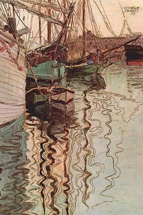 SailBoats in Wollenbewegten Water by Egon Schiele - Art Print - $21.99 - $196.99