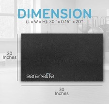 Serenelife Premium Exercise &amp; Fitness Mat -Durable w/ Non-Slip Texture, Portable - £7.74 GBP