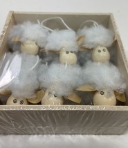 Silver Tree 6 mini White Lamb Ornament sheep Christmas Ornament in box - $16.96