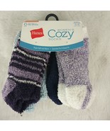 Hanes Women&#39;s Cozy No Show Socks. Assorted, 6-Pairs NEW w TAGS - $264.62 MXN