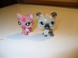 Littlest Pet Shop Siamese magic motion cat Lps 2005 &amp; Pink Licking Paw 1846 - £9.49 GBP