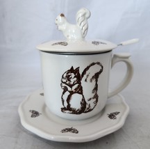 Woodland Animals Squirrel Elisabeth Trostli Andrea by Sadek Tea Cup & Plate - $39.55