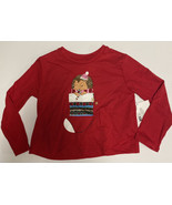 Holiday Time Women’s XS Christmas Hedgehog Print Long Sleeve T-Shirt • Red - £5.65 GBP