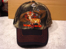 Deer Hunt Hunting Take Your Best Shot Baseball Cap ( Camouflage And Black ) - £9.02 GBP