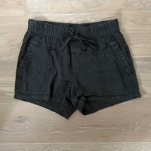 KUT from the Cloth Linen Blend Black Chambray Pull-On Shorts Small - $24.18