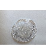 Antique American Brilliant   Dish, Stars Cut Glass Small Bowl - $19.99