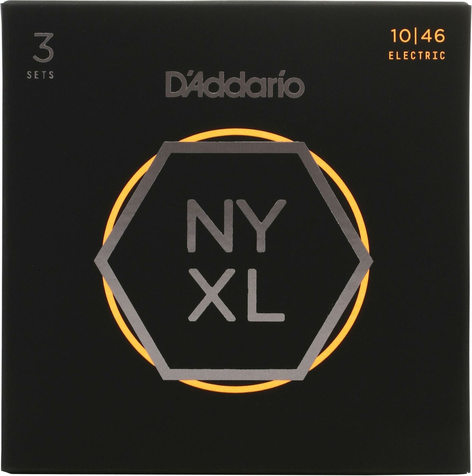 D'Addario NYXL1046 Nickel Wound Electric Strings -.010-.046 Regular Light 3-Pack