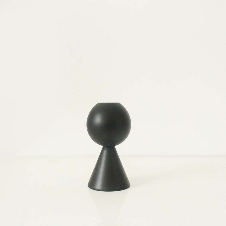 Modern simple black wooden candle holder Item image 4