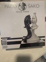 Nutt Heads Paco Sako Peace Chess Set Strategy Board Game Black &amp; White NEW - $28.42
