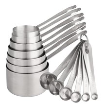 Measuring Cups And Spoons Set, 18/8 Measuring Cup Set, Stainless Steel Measuring - £48.23 GBP