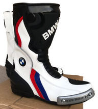 BMW Motorcycle Racing Boots Motorbike Shoes Racing LEATHER Boots NEW - £95.69 GBP