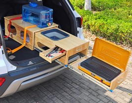 Shiwagin Overland Kitchen, Vehicle Camping Table With Drawer, For, Pull Out. - £385.74 GBP