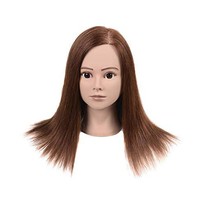 100% Human Hair Mannequin Head With Human Hair For Hairdresser Doll Heads Maniki - £27.56 GBP