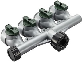 GroundWork GC-636 Metal Manifold  3/4 Inch 4 Way 60 PSI Max Pressure Alu... - $54.80 CAD