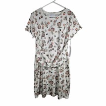 Liz Claiborne Women&#39;s White Shells Tshirt Dress with Belt Sash NWT Size XL - $23.90