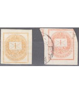 ZAYIX Hungary P4a MHH lemon yellow with P4 orange for comparison Newspaper - £10.21 GBP