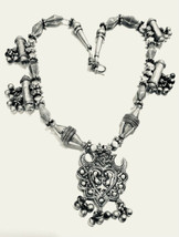 Silver Rajasthan Tunisia Tribal Berber Necklace - £194.69 GBP