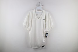 Deadstock Vintage Nike Mens Medium Blank Mesh Football Jersey White Polyester - £39.52 GBP