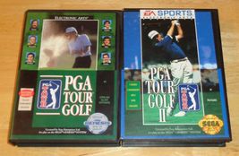 Sega Genesis PGA Tour Golf 1 + 2 Video Games, CIB Complete w/ Case + Manual - £14.31 GBP