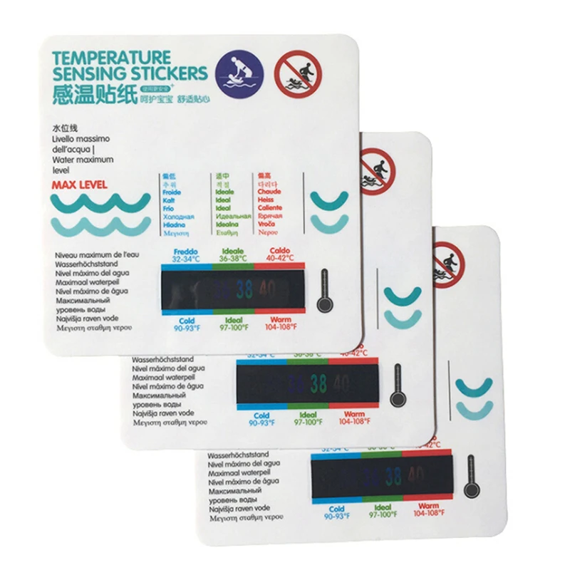 Baby Bath Water Temperature Measuring Card Sticker Bathtub Pool  Temperature Car - £137.30 GBP