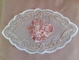 Applique Embroidered Tulle Lace 17x39 SWEET TRIMS 3BK-20062 Trimming - £5.04 GBP