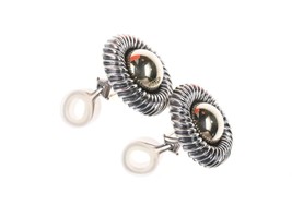 Large David Yurman Sterling/14k Domed cable french clip earrings - £392.99 GBP