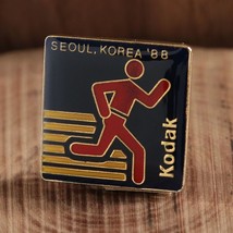 Kodak 1988 Olympics Seoul, Korea VTG Lapel Pin Running Track &amp; Field Bla... - $5.34