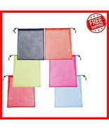 Set of 6 Multi-Color Mesh Laundry Drawstring Bags 18&quot;x24&quot; - Secure &amp; Lig... - $553.96 MXN